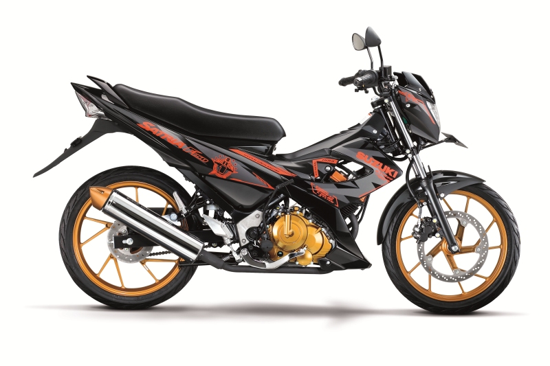 Suzuki New Satria Fighter One Pakai Alarm dan Aksesoris  